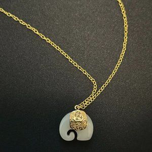 Lucky Elephant Gold Pendant Necklace // NEW